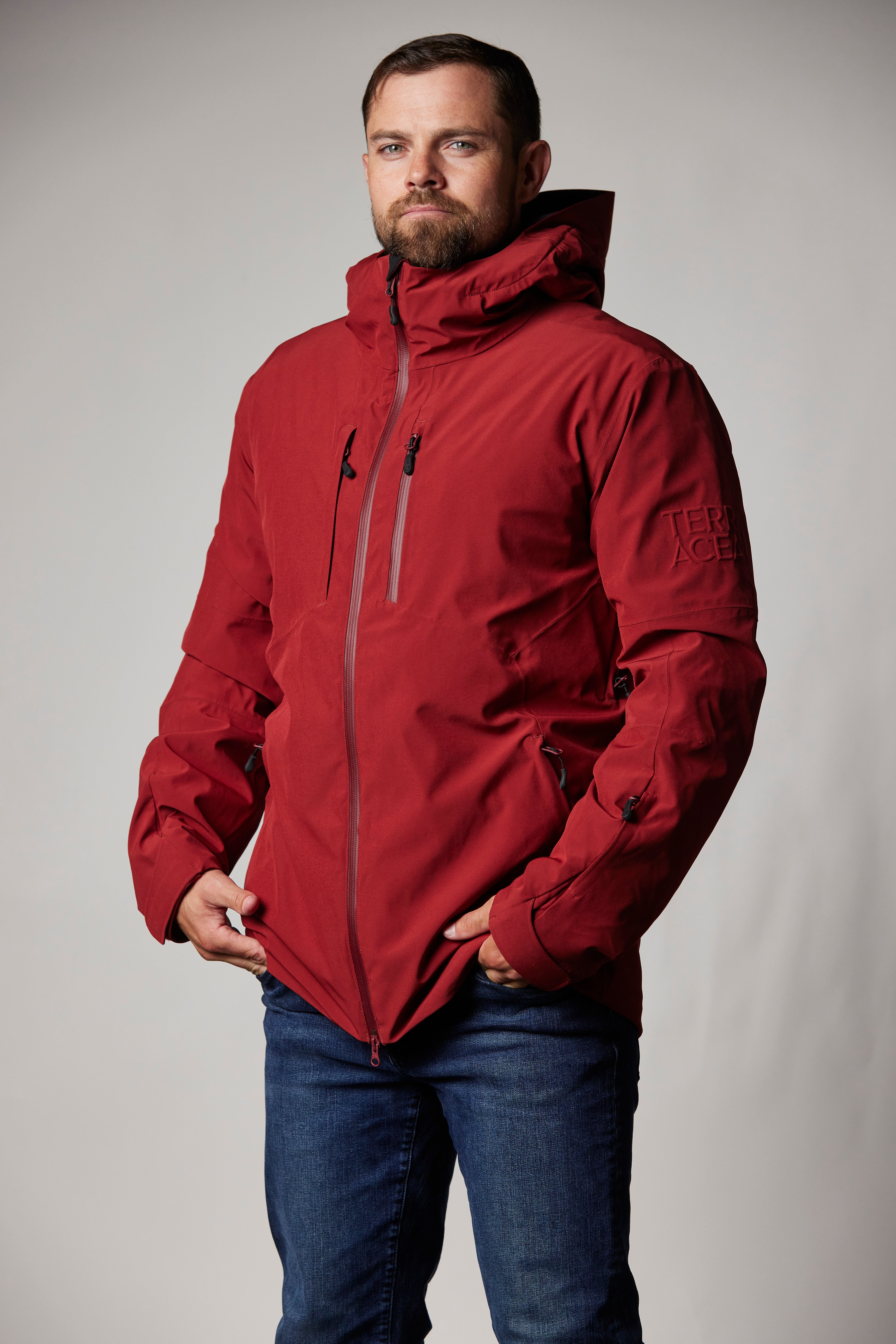 Red cheap insulated jacket